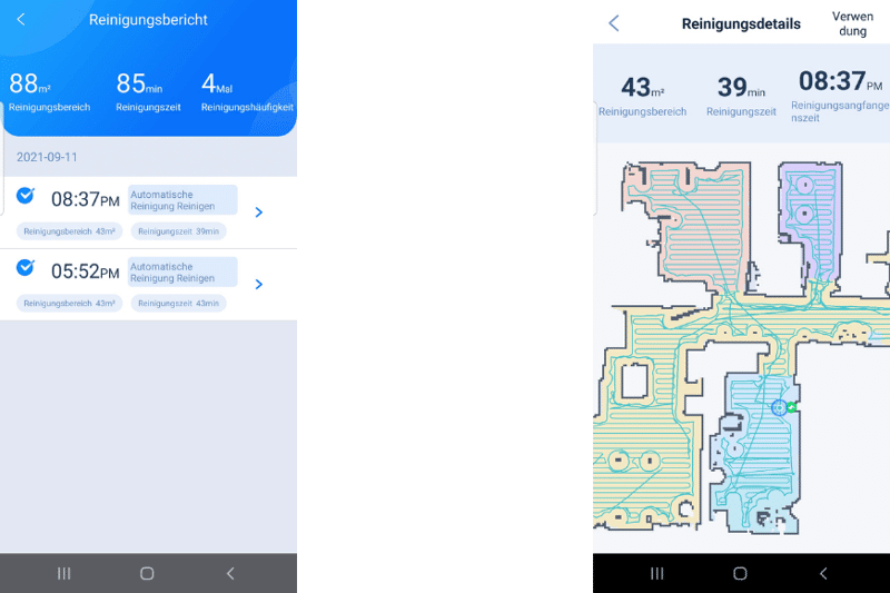 Man sieht die Proscenic App.